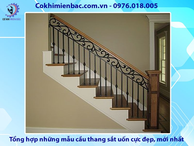 Tổng hợp những mẫu cầu thang sắt uốn cực đẹp, mới nhất 2024