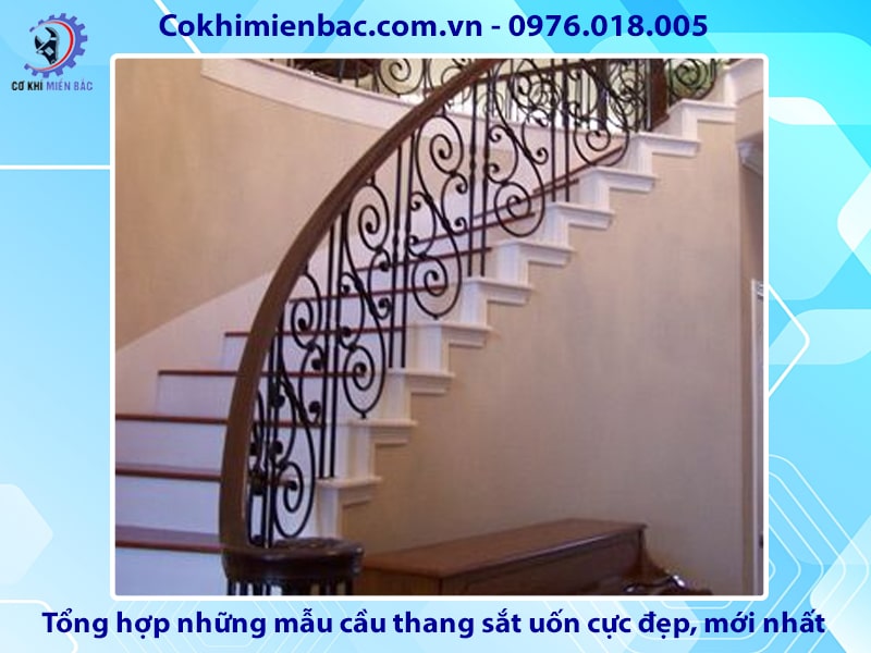 Tổng hợp những mẫu cầu thang sắt uốn cực đẹp, mới nhất 2024