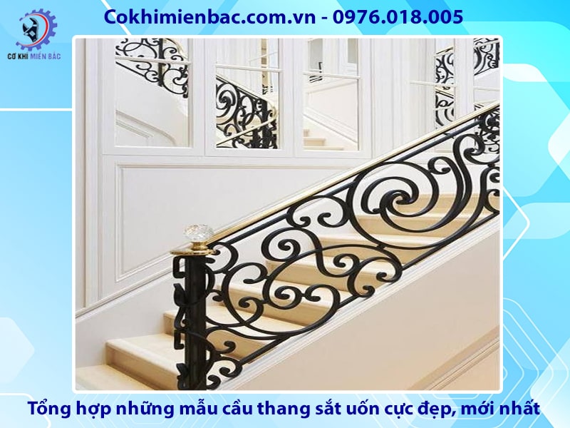 Tổng hợp những mẫu cầu thang sắt uốn cực đẹp, mới nhất 2024