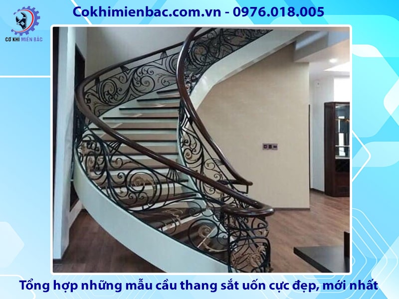 Tổng hợp những mẫu cầu thang sắt uốn cực đẹp, mới nhất 2024