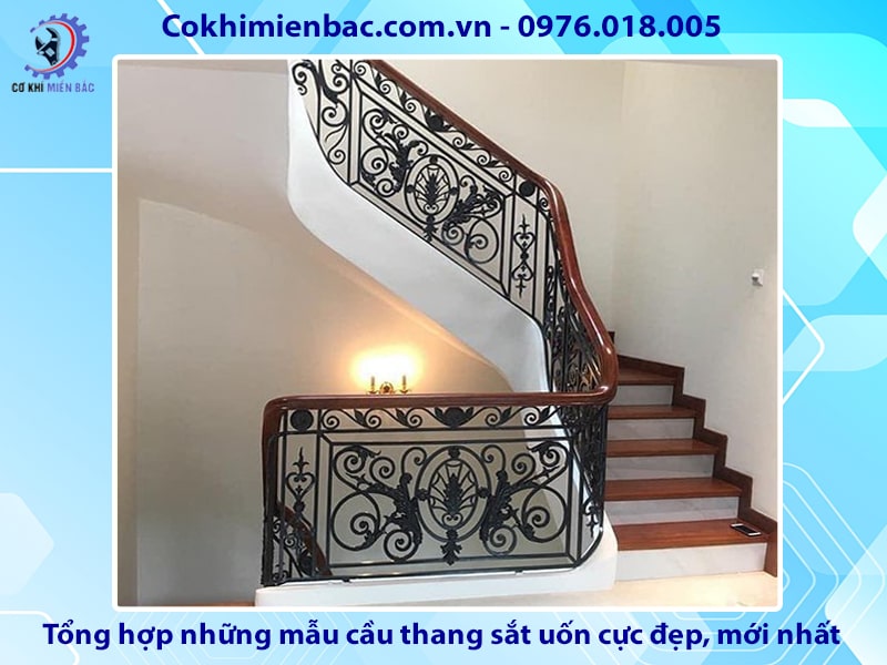 Tổng hợp những mẫu cầu thang sắt uốn cực đẹp, mới nhất 2024