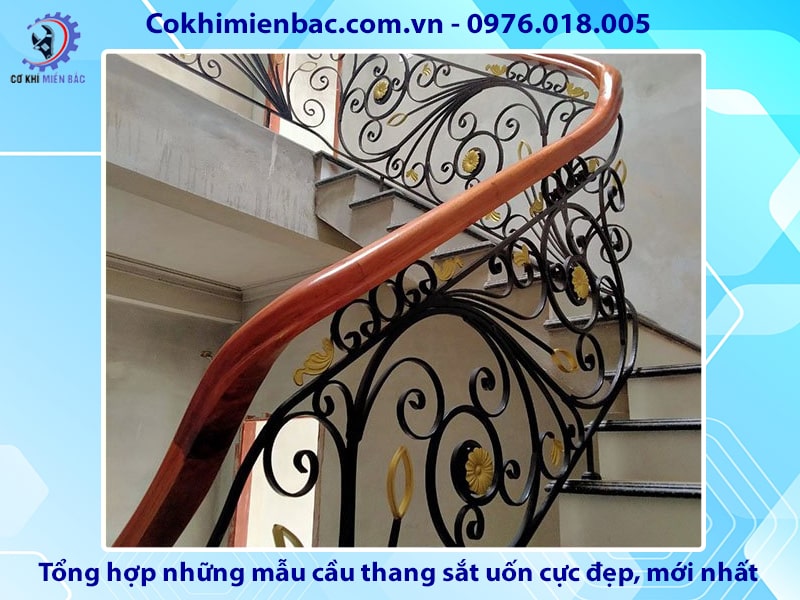 Tổng hợp những mẫu cầu thang sắt uốn cực đẹp, mới nhất 2024