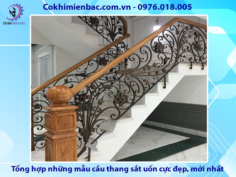 Tổng hợp những mẫu cầu thang sắt uốn cực đẹp, mới nhất 2024