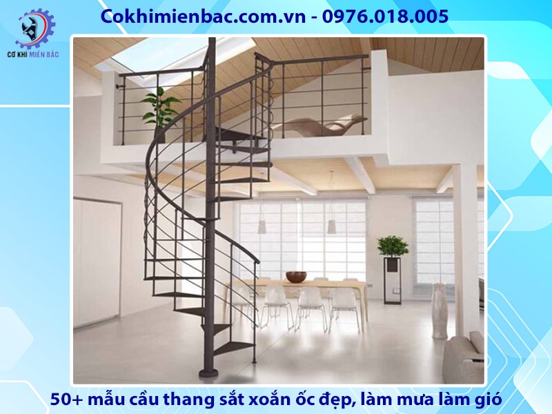 50+ mẫu cầu thang sắt xoắn ốc đẹp, làm mưa làm gió năm 2024