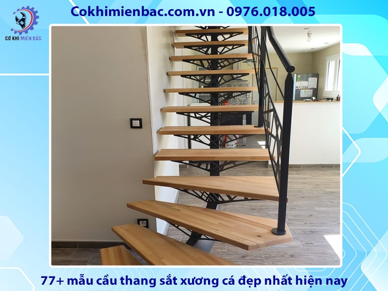 77+ mẫu cầu thang sắt xương cá đẹp nhất hiện nay 