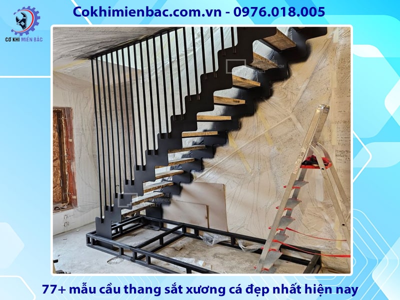 77+ mẫu cầu thang sắt xương cá đẹp nhất hiện nay 