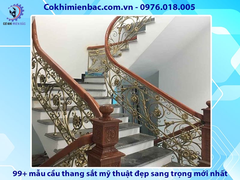 99+ mẫu cầu thang sắt mỹ thuật đẹp sang trọng mới nhất 2024 