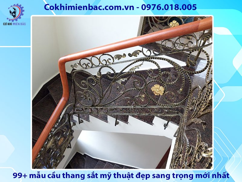 99+ mẫu cầu thang sắt mỹ thuật đẹp sang trọng mới nhất 2024 