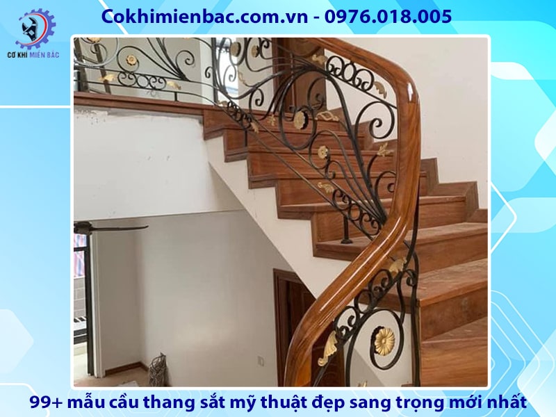 99+ mẫu cầu thang sắt mỹ thuật đẹp sang trọng mới nhất 2024 