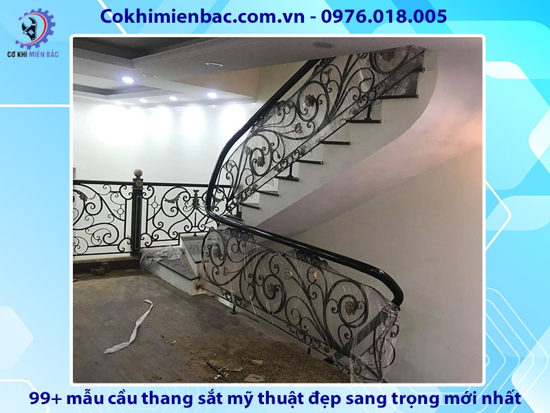 99+ mẫu cầu thang sắt mỹ thuật đẹp sang trọng mới nhất 2024 