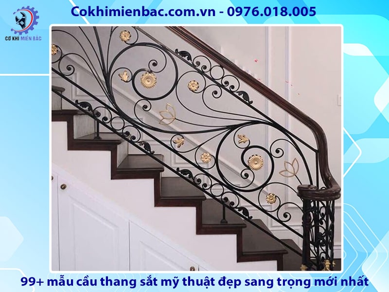 99+ mẫu cầu thang sắt mỹ thuật đẹp sang trọng mới nhất 2024 