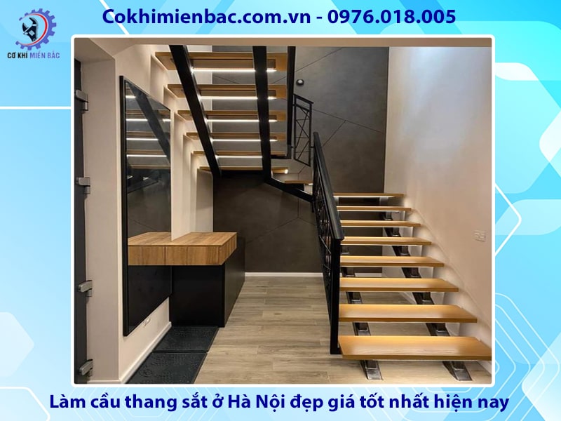 Làm cầu thang sắt ở Hà Nội đẹp giá tốt nhất hiện nay 