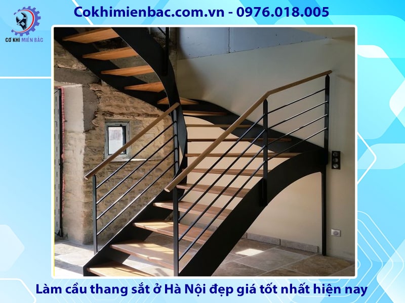 Làm cầu thang sắt ở Hà Nội đẹp giá tốt nhất hiện nay 