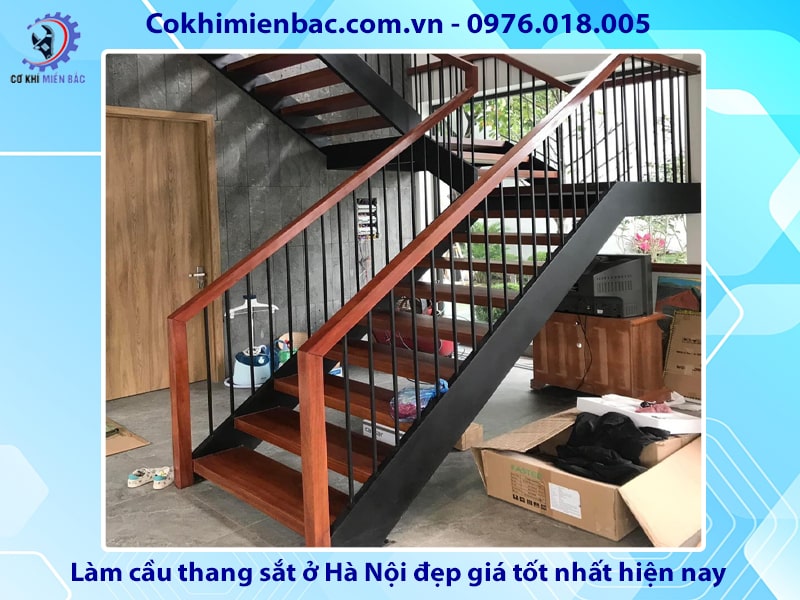 Làm cầu thang sắt ở Hà Nội đẹp giá tốt nhất hiện nay 