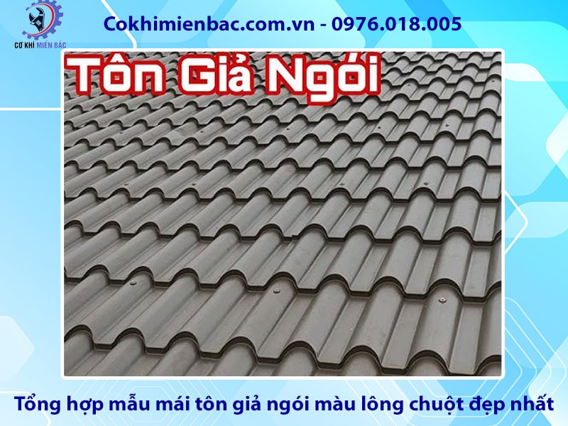 Tổng hợp mẫu mái tôn giả ngói màu lông chuột đẹp nhất