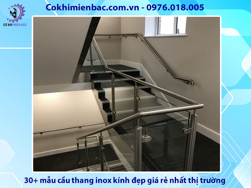 30+ mẫu cầu thang inox kính đẹp giá rẻ nhất thị trường 2024