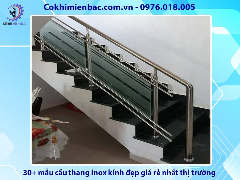 30+ mẫu cầu thang inox kính đẹp giá rẻ nhất thị trường 2024