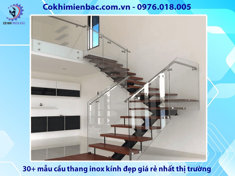 30+ mẫu cầu thang inox kính đẹp giá rẻ nhất thị trường 2024