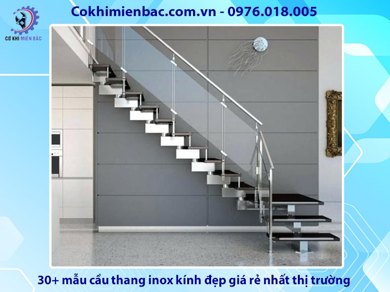 30+ mẫu cầu thang inox kính đẹp giá rẻ nhất thị trường 2024