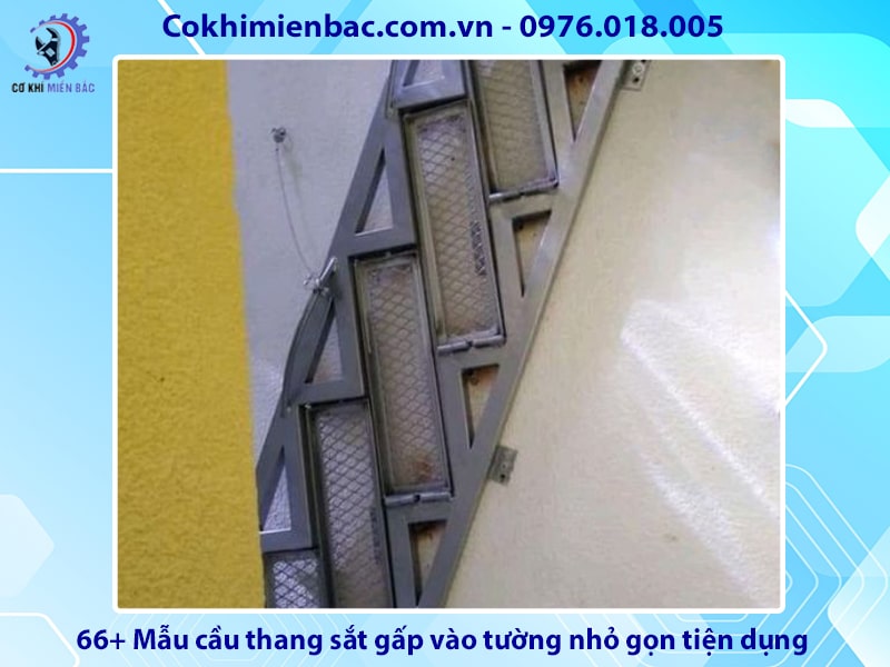 66+ Mẫu cầu thang sắt gấp vào tường nhỏ gọn tiện dụng