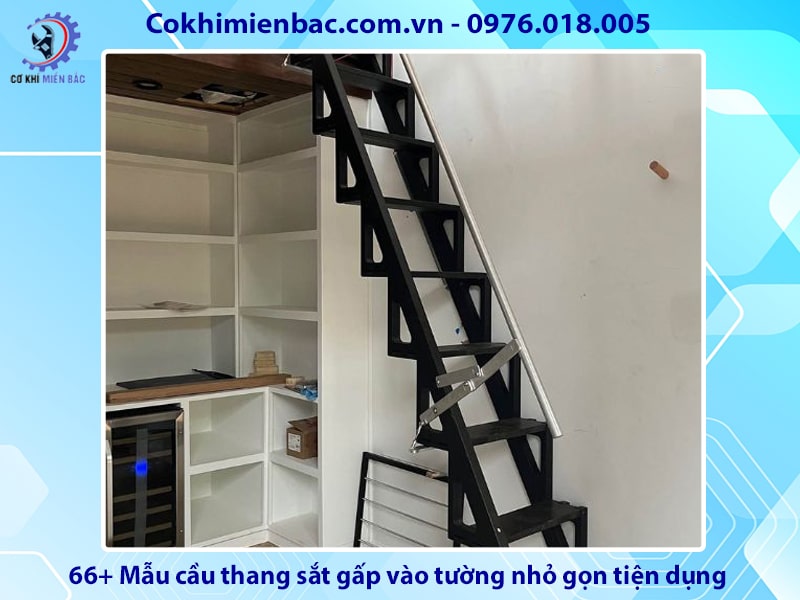 66+ Mẫu cầu thang sắt gấp vào tường nhỏ gọn tiện dụng