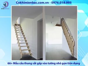 66+ Mẫu cầu thang sắt gấp vào tường nhỏ gọn tiện dụng