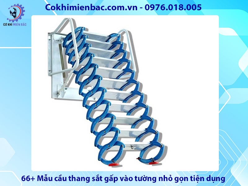 66+ Mẫu cầu thang sắt gấp vào tường nhỏ gọn tiện dụng