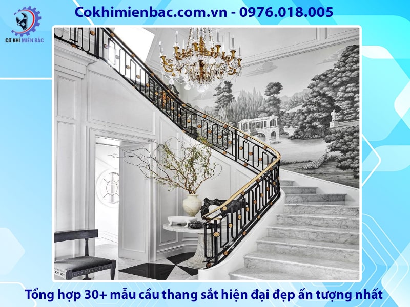 Tổng hợp 30+ mẫu cầu thang sắt hiện đại đẹp ấn tượng nhất