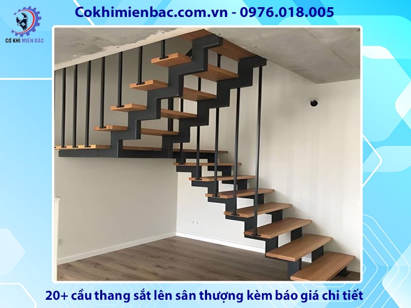 20+ cầu thang sắt lên sân thượng kèm báo giá chi tiết