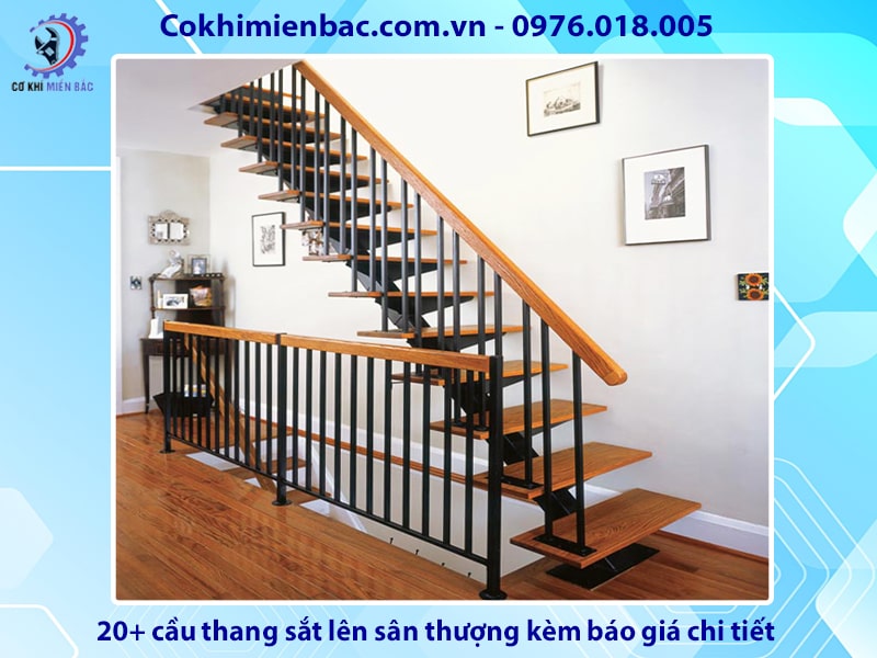 20+ cầu thang sắt lên sân thượng kèm báo giá chi tiết