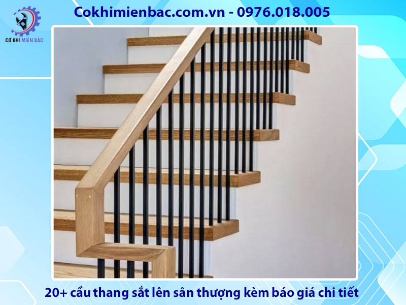 20+ cầu thang sắt lên sân thượng kèm báo giá chi tiết