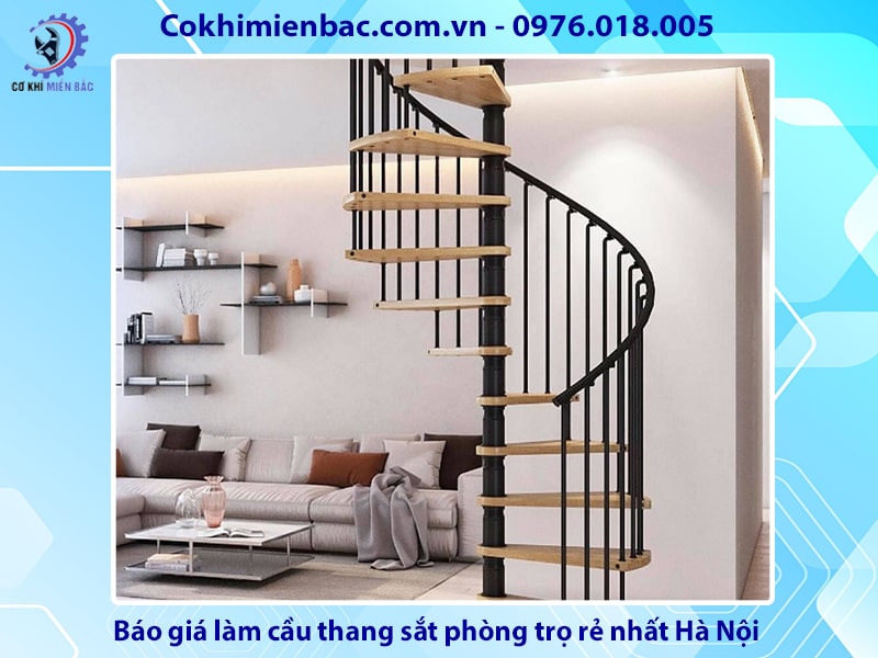 Báo giá làm cầu thang sắt phòng trọ rẻ nhất Hà Nội