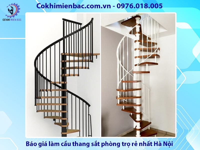 Báo giá làm cầu thang sắt phòng trọ rẻ nhất Hà Nội