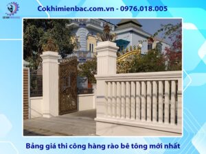 Bảng giá thi công hàng rào bê tông mới nhất năm 2024