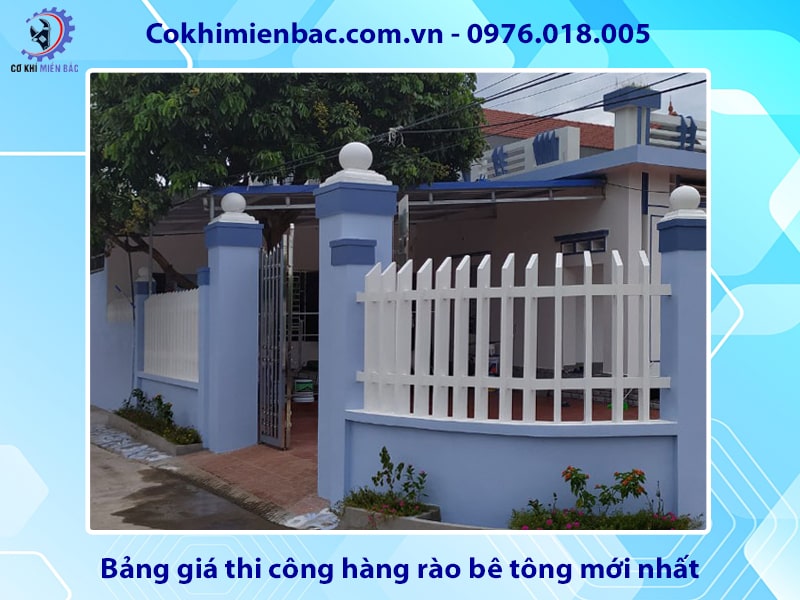 Bảng giá thi công hàng rào bê tông mới nhất năm 2024