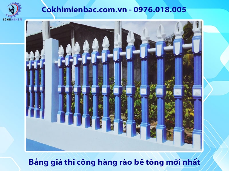 Bảng giá thi công hàng rào bê tông mới nhất năm 2024