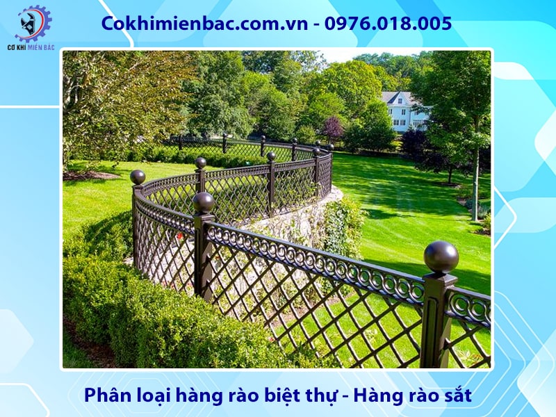 Phân loại hàng rào biệt thự - Hàng rào sắt