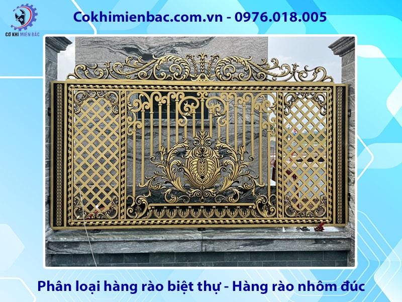 Phân loại hàng rào biệt thự - Hàng rào nhôm đúc