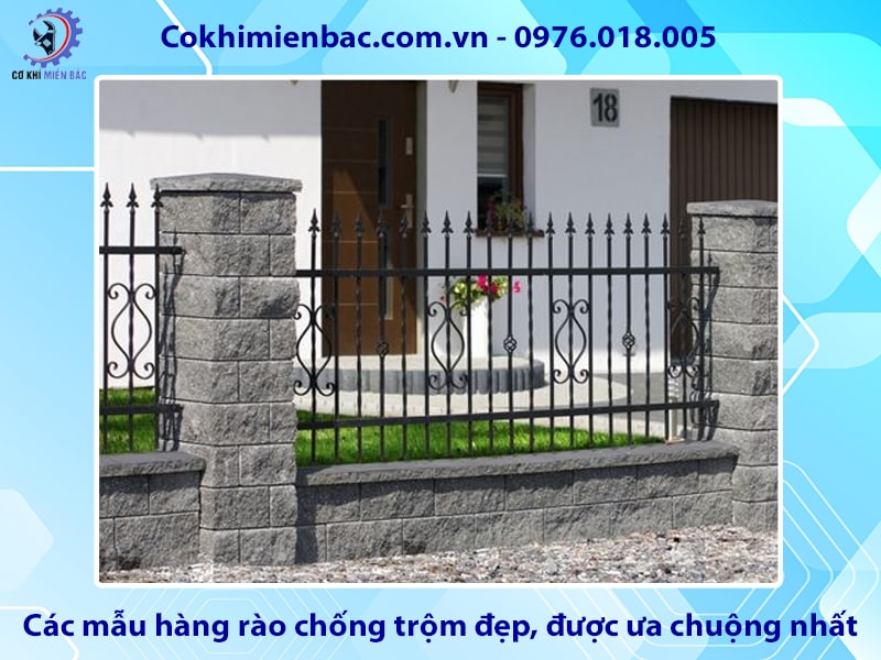 Các mẫu hàng rào chống trộm đẹp, được ưa chuộng nhất