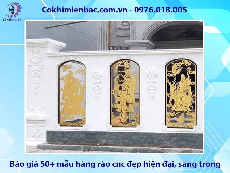 Báo giá 50+ mẫu hàng rào cnc đẹp hiện đại, sang trọng