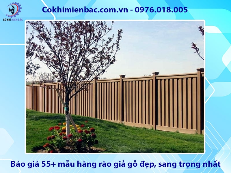 Báo giá 55+ mẫu hàng rào giả gỗ đẹp, sang trọng nhất