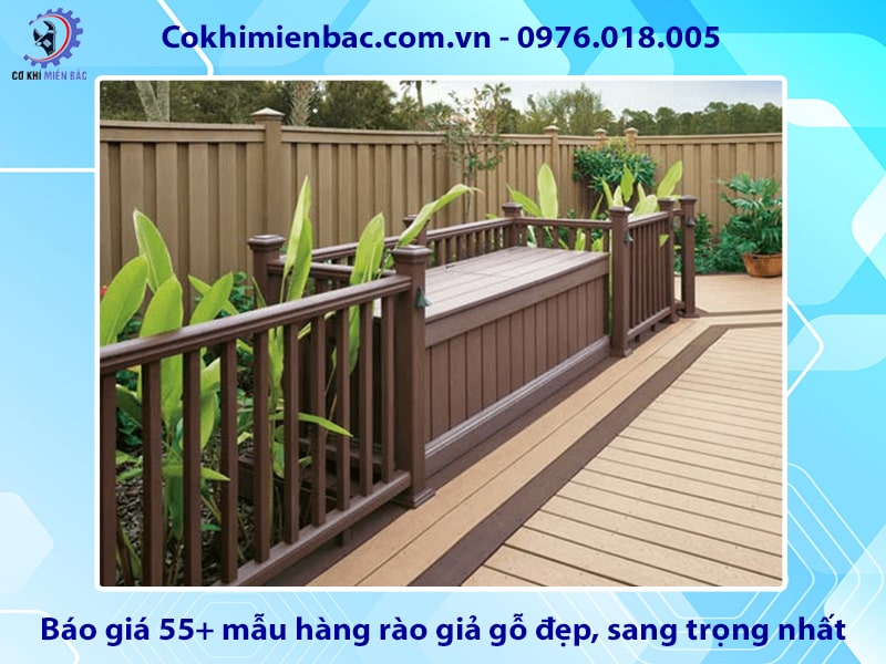 Báo giá 55+ mẫu hàng rào giả gỗ đẹp, sang trọng nhất