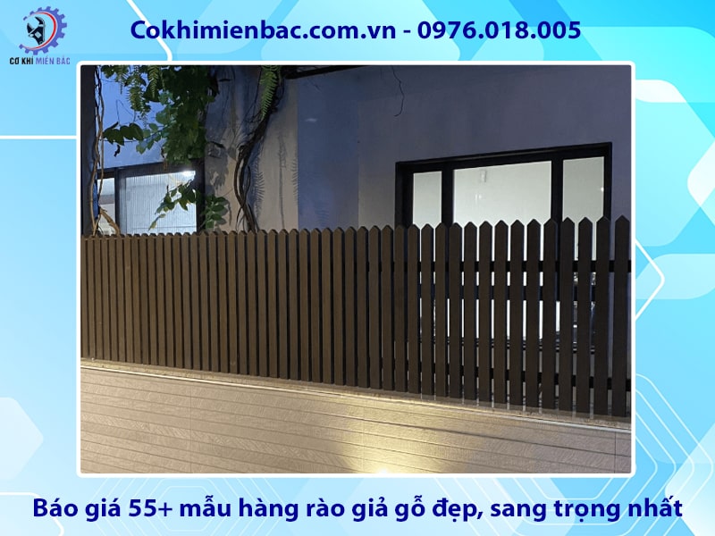 Báo giá 55+ mẫu hàng rào giả gỗ đẹp, sang trọng nhất