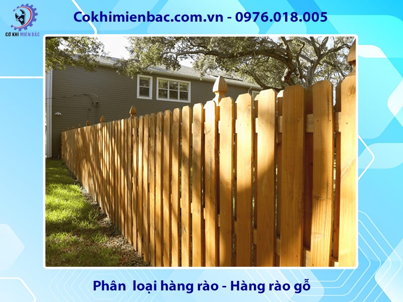 Phân loại hàng rào - Hàng rào gỗ