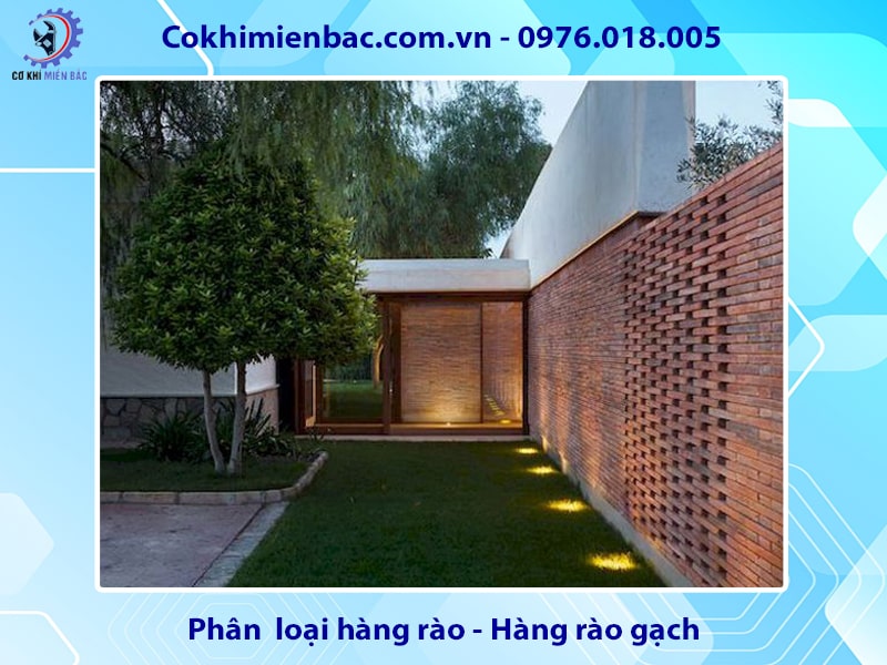 Phân loại hàng rào - Hàng rào gạch