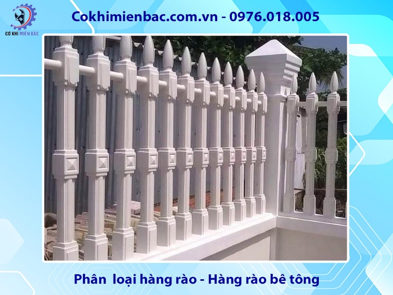 Phân loại hàng rào - Hàng rào bê tông