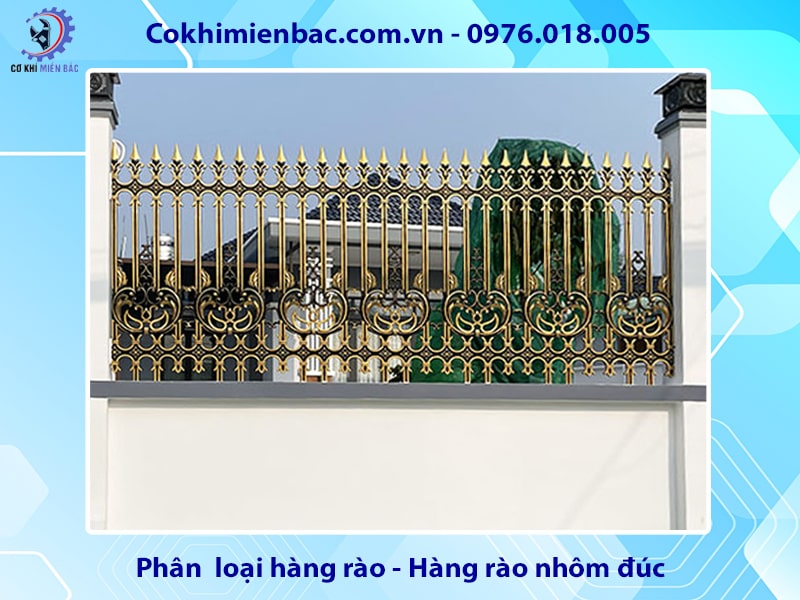 Phân loại hàng rào - Hàng rào nhôm đúc