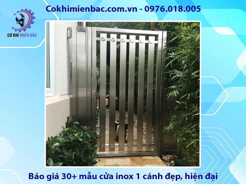 Tổng hợp và báo giá 30+ mẫu cửa inox 1 cánh đẹp, hiện đại