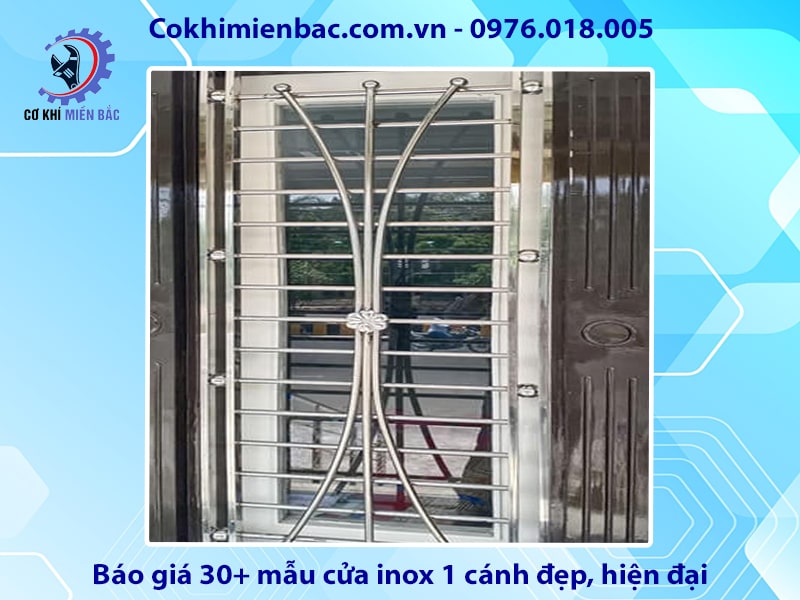 Tổng hợp và báo giá 30+ mẫu cửa inox 1 cánh đẹp, hiện đại