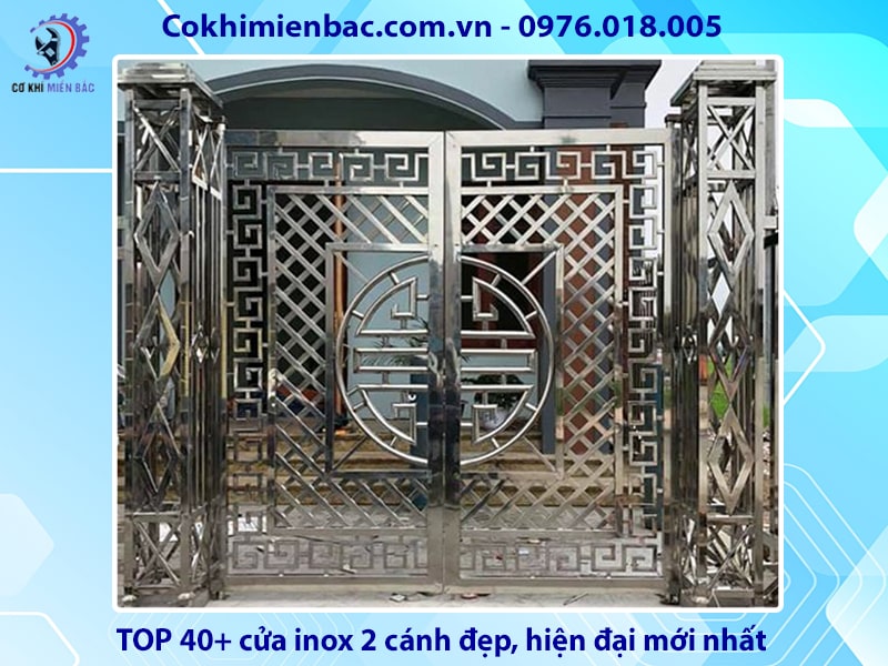 TOP 40+ cửa inox 2 cánh đẹp, hiện đại mới nhất 2024